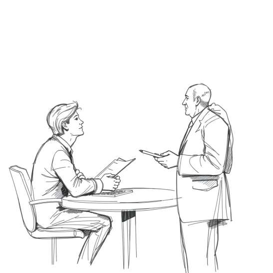 Consultation meeting illustration from the supplied presentation