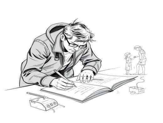 Document review illustration from the supplied presentation